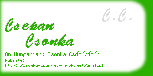 csepan csonka business card